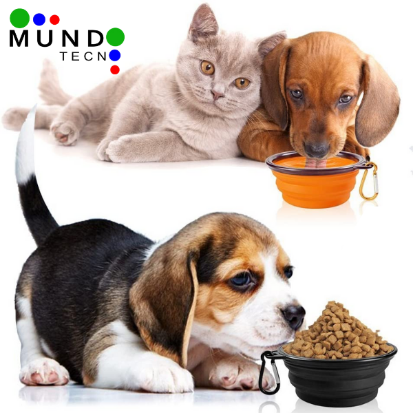 Bowls  de mascotas silicona plegable® Ideal Gatos y Perros Pequeños
